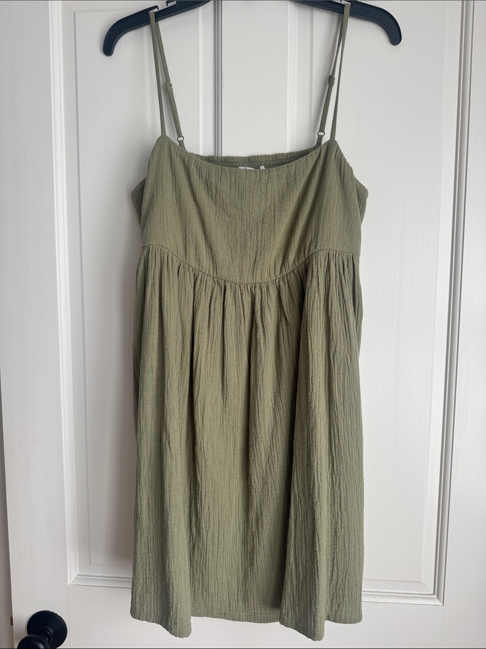 O'Neill Olive Green Spaghetti-Strap Mini Dress